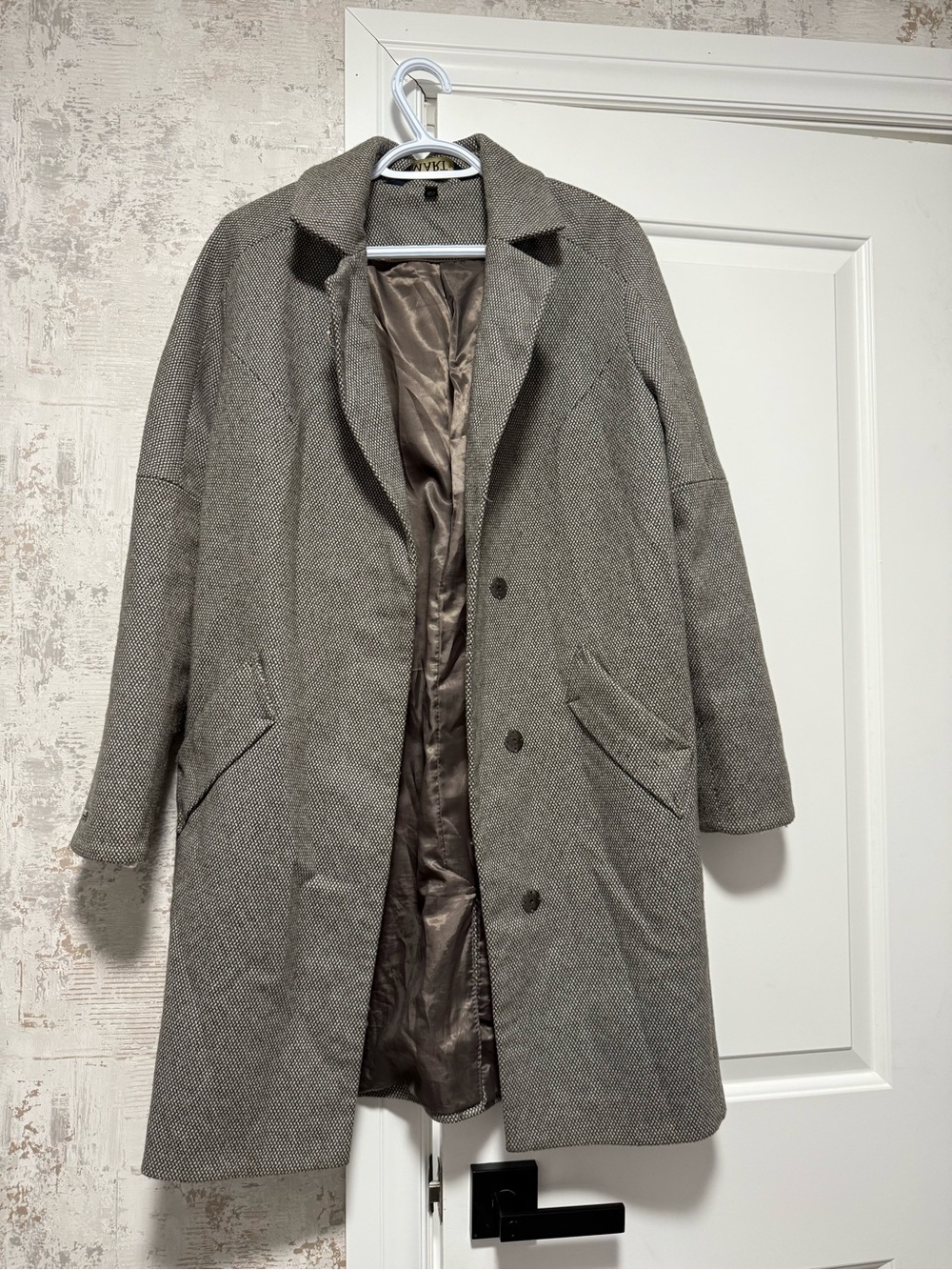 Tart Collections Taupe Herringbone Pea Coat
